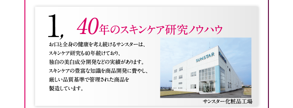 40年のスキンケア研究ノウハウ